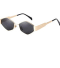 Luxury Geometric Hexagon Sunglasses for Men & Women | UV Protection Metal Frame Shades