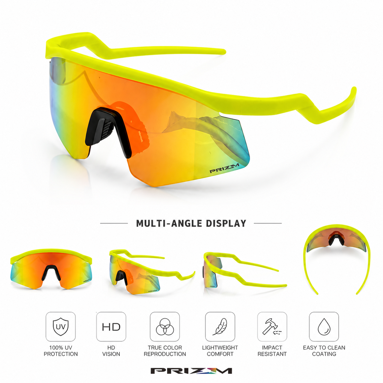 Sport Cycling Shield Sunglasses for Men & Women | UV Protection Wraparound Sports Shades