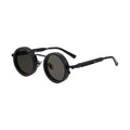 Adjustable Tint Steampunk Round Sunglasses for Men & Women | UV Protection Retro Metal Frame